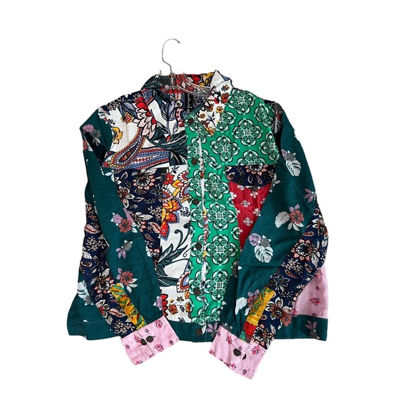 NWT Colorful Lightweight Blouse Loose Fitting Sacred Threads Sz S/M - Picture 7 of 9